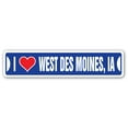 thumbnail image 1 of I LOVE WEST DES MOINES IOWA Street Sign ia city state us wall road décor gift, 1 of 5