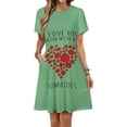 thumbnail image 1 of I LOVE YOU FROM MY HEAD TOMATOES Women's Dress Short Sleeve Summer Sundress Summer Women Clothes, 1 of 7