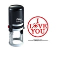 thumbnail image 1 of I LOVE YOU Round Self Inking Love Gift Stamps 20mm Mini Shiny Mounted Rubber Stamp, 1 of 1