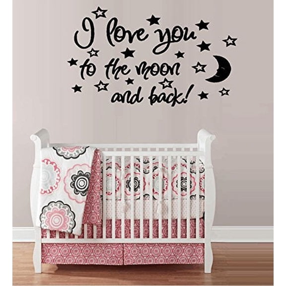 I LOVE YOU TO THE MOON AND BACK #33 ~ WALL DECAL, 20" x 33"