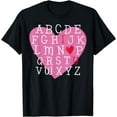 thumbnail image 1 of I LOVE YOU Valentines Day Alphabet Teacher Student School T-Shirt, 1 of 3