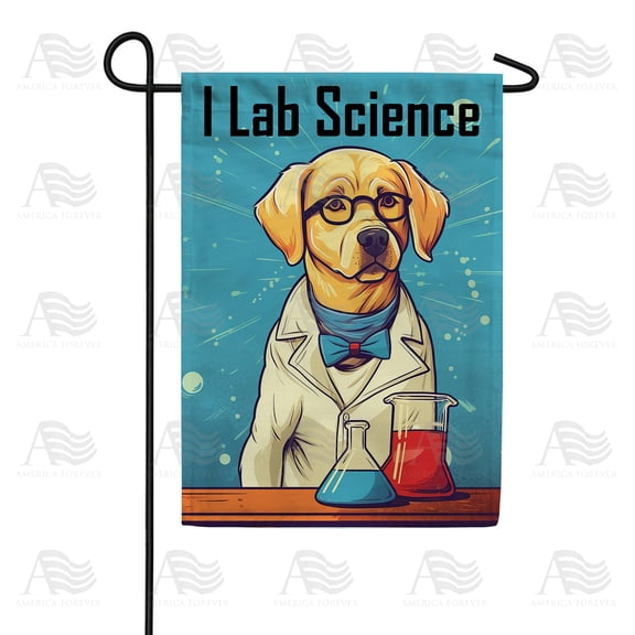 I Lab Science Funny Chemistry Biology Geek Celebration Outdoor Decoration, 12x18 POLE NOT INCLUDED