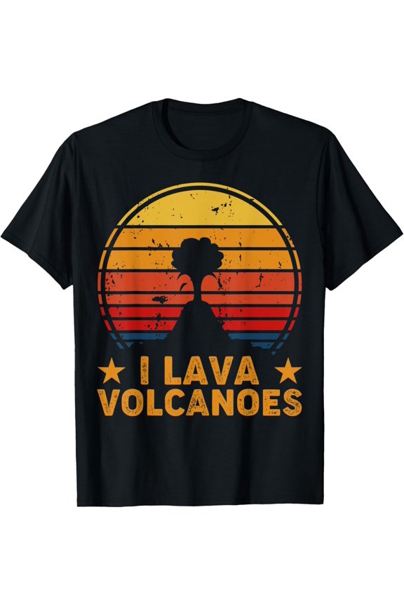 I Lava Volcanoes Geography Geologist Volcanology Retro T-Shirt