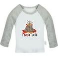 thumbnail image 1 of I Lava You Funny T shirt For Baby, Newborn Babies T-shirts, Infant Tops, 0-24M Kids Graphic Tees Clothing (Long Gray Raglan T-shirt, 0-6 Months), 1 of 4