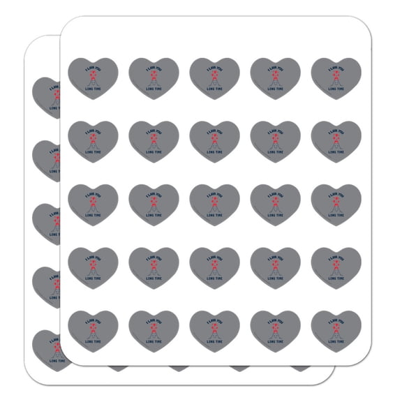 I Lava You Long Time Love Volcano Erupting Funny Humor Heart Shaped Planner Calendar Scrapbook Craft Stickers