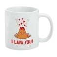 thumbnail image 1 of I Lava You Love Volcano Funny Humor White Mug, 1 of 4