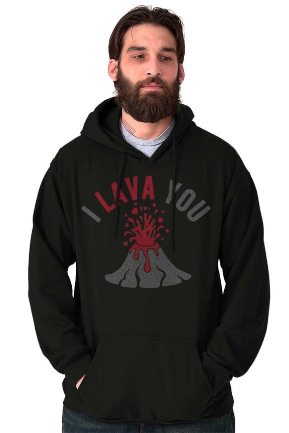 I Lava You Valentines Day Love Pun Hoodie Sweatshirt Women Men Brisco Brands S