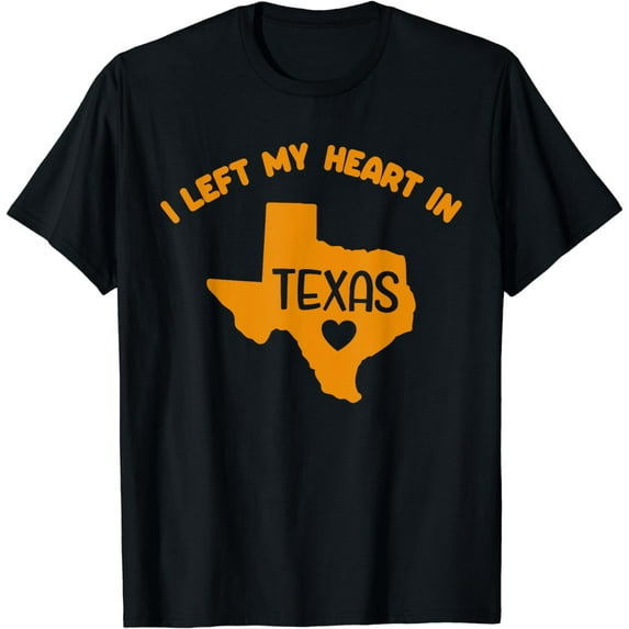 I Left My Heart In Texas USA Vintage State Home American TX T-Shirt