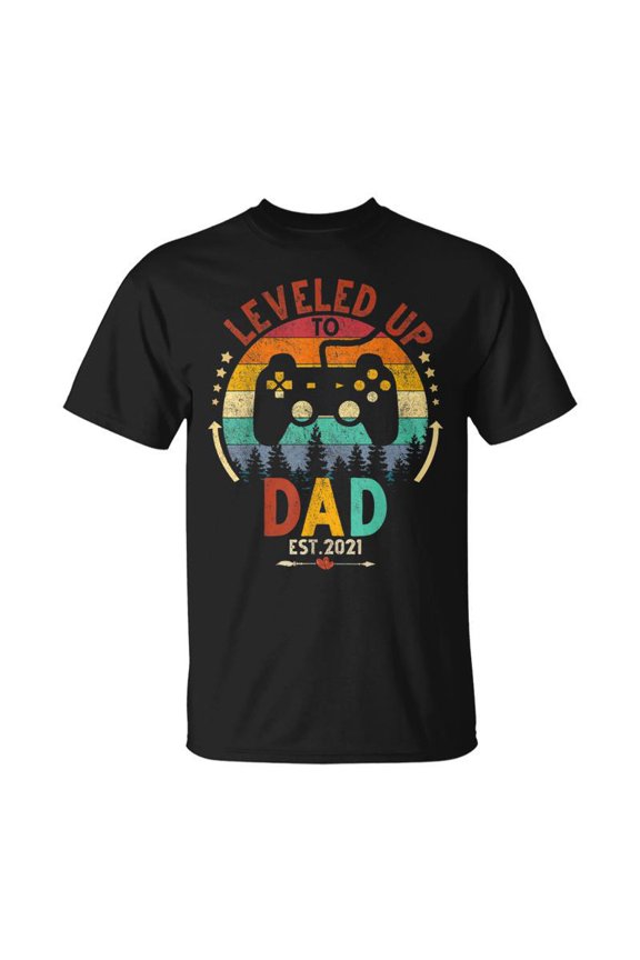 I Leveled Up To Dad Est 2021 Video Gamer TShirt