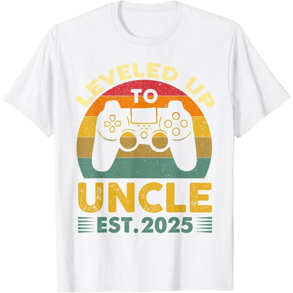 I Leveled Up to Uncle 2025 I'm Going to Be Uncle 2025 Gamer T-Shirt