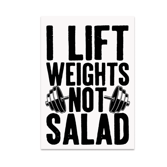 I Lift Weights Not Salad - Gym Enthusiast - 13x19 Poster Print