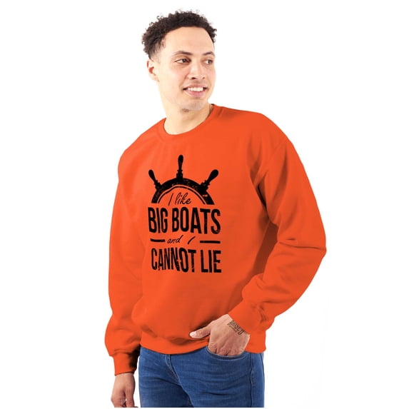 I Like Big Boats and I Cannot Lie Unisex Plus Size Sweatshirt Brisco Brands 5X