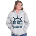 thumbnail image 1 of I Like Big Boats and I Cannot Lie Zip Up Hoodie Men's Women's Brisco Brands 2X, 1 of 6