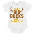 thumbnail image 1 of I Like Big Bucks Funny Hunting Bodysuit Jumper Boys Infant Baby Brisco Brands 6M, 1 of 6