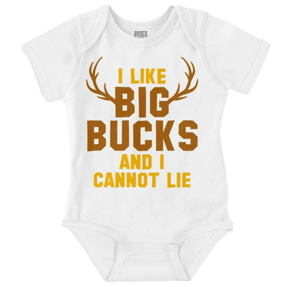 I Like Big Bucks Funny Hunting Bodysuit Jumper Boys Infant Baby Brisco Brands 6M