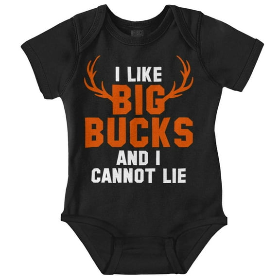 I Like Big Bucks Funny Hunting Bodysuit Jumper Boys Infant Baby Brisco Brands NB