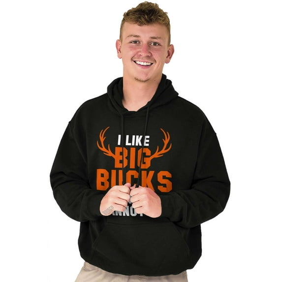 I Like Big Bucks Funny Hunting Hoodie Hooded Sweatshirt Men Brisco Brands S