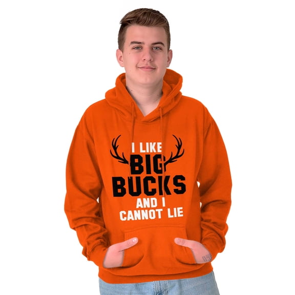 I Like Big Bucks Funny Hunting Hoodie Hooded Sweatshirt Men Brisco Brands X