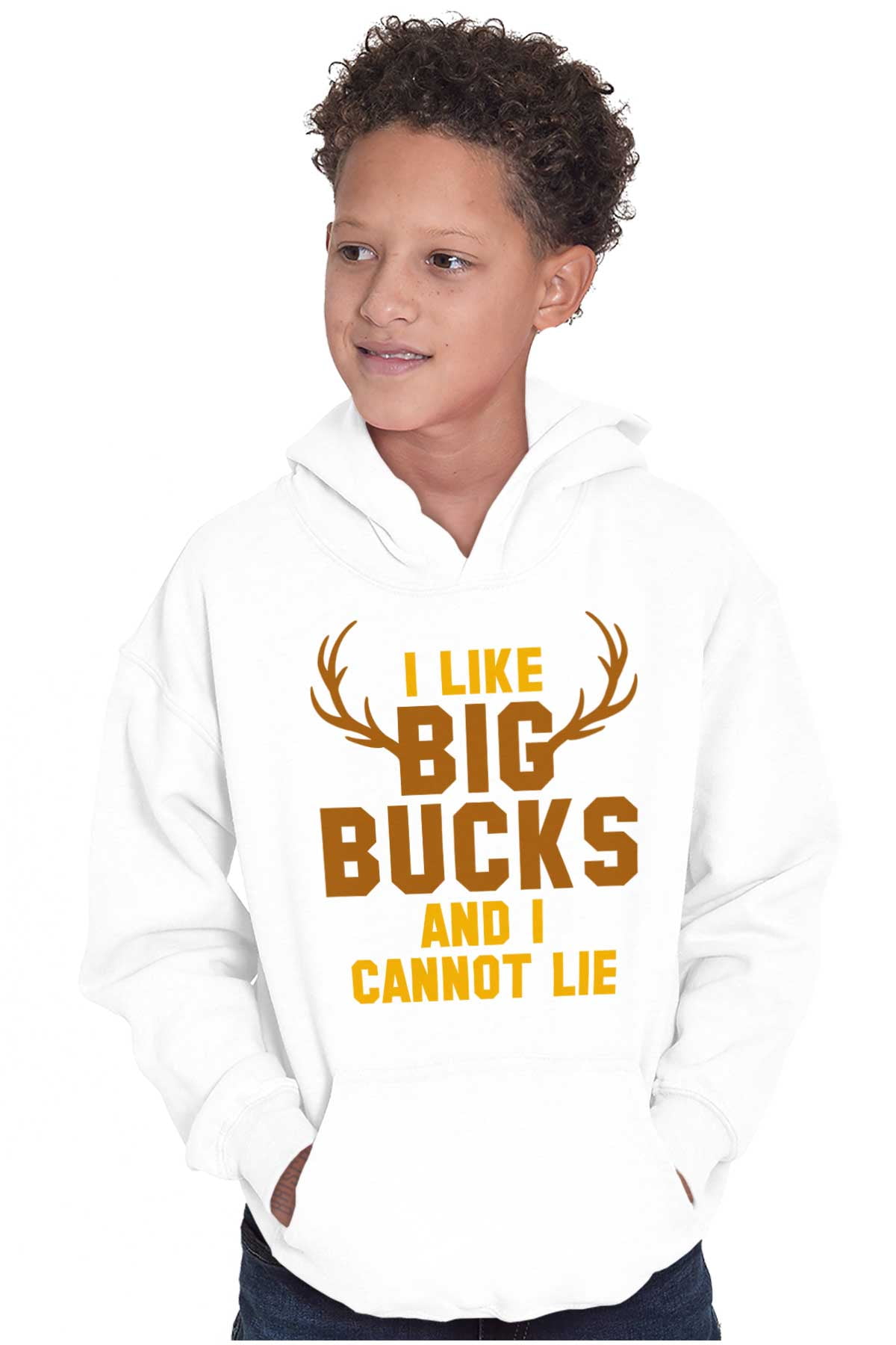 I Like Big Bucks Funny Hunting Kids Hoodie Sweatshirt Boys Teen Brisco Brands X