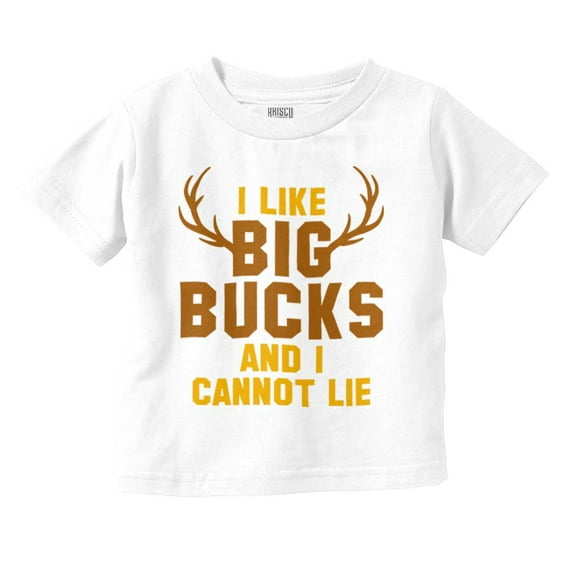 I Like Big Bucks Funny Hunting Youth T Shirt Tee Boys Infant Toddler Brisco Brands 4T