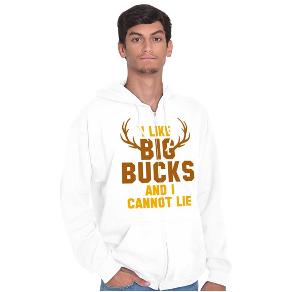 I Like Big Bucks Funny Hunting Zip Hoodie Sweatshirt Men Brisco Brands S