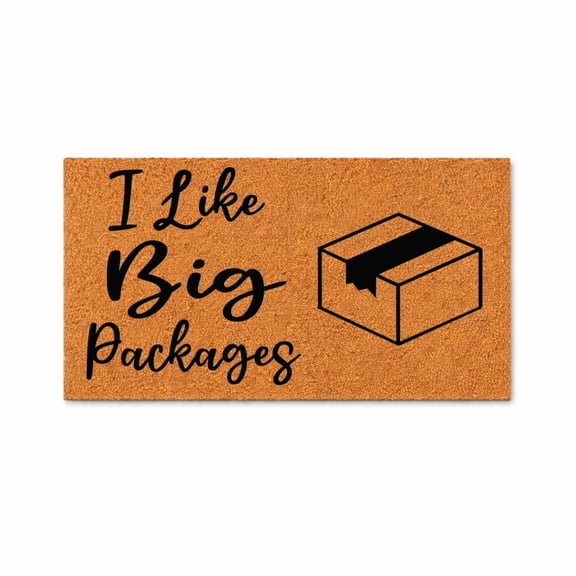 I Like Big Packages Doormat, Funny Welcome Mat, Package Delivery Joke Rug, Front Door Entryway Decor, Housewarming Gift 3021 (36x72 inches) 3021