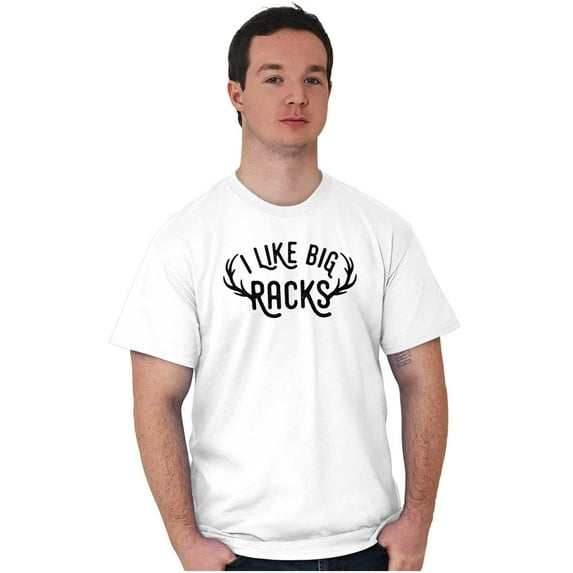 I Like Big Racks Funny Hunting Men's Graphic T Shirt Tees Brisco Brands S