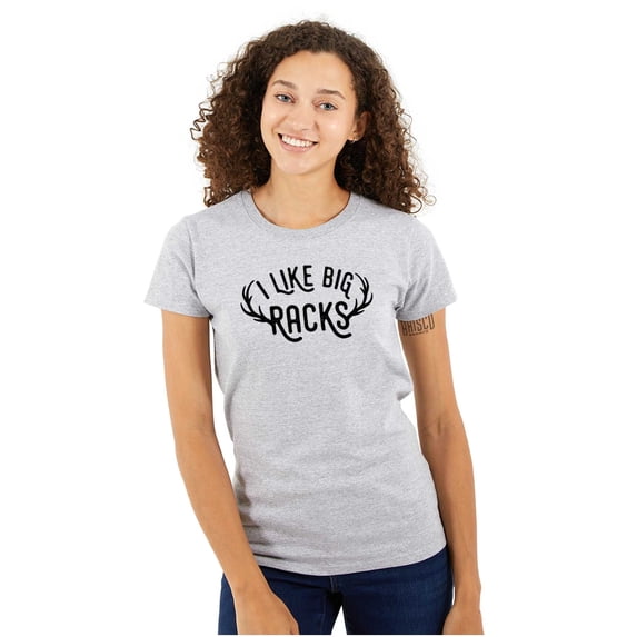 I Like Big Racks Funny Hunting Women's T Shirt Ladies Tee Brisco Brands X