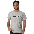 thumbnail image 1 of I Like Cats Funny Feline Pet Lovers Plus Size Crewneck Graphic Tee Shirt Brisco Brands 3X, 1 of 4