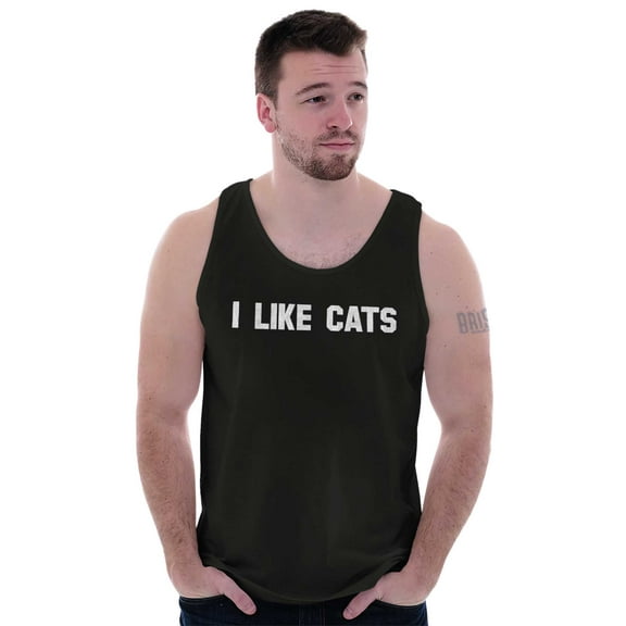 I Like Cats Funny Feline Pet Lovers Tank Top T Shirts Men Women Brisco Brands S