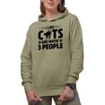 thumbnail image 1 of I Like Cats and Maybe 3 People, Cat Lover Introvert, Sand Hooded Sweatshirt or Hoodie, 3XL, 1 of 5