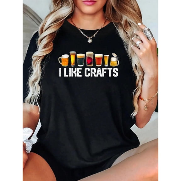 I Like Crafts Craft Beer Microbrew Hops Funny Gift Dad Men T-Shirt