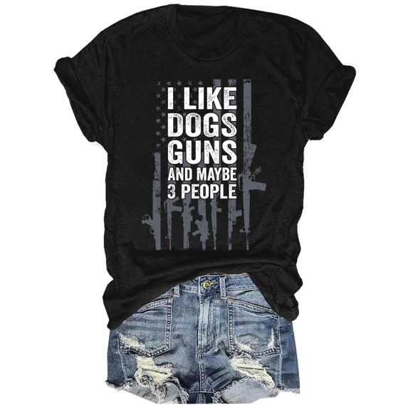 I Like Dogs And Maybe 3 People T Shirt I Like Dogs And Maybe 3 People Shirt Funny Dog Lovers T-Shirt