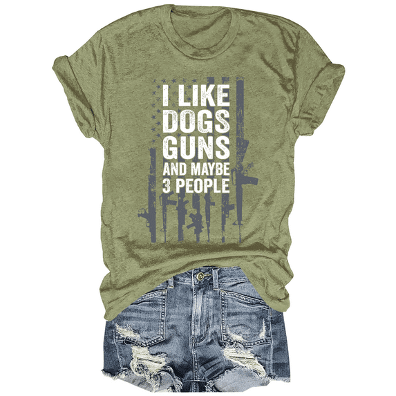 I Like Dogs And Maybe 3 People T Shirt I Like Dogs And Maybe 3 People Shirt Funny Dog Lovers T-Shirt