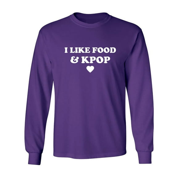 I Like Food & Kpop Adult Long Sleeve T-shirt