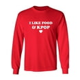 thumbnail image 1 of I Like Food & Kpop Adult Long Sleeve T-shirt, 1 of 3