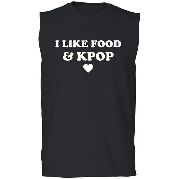 I Like Food & Kpop Adult Sleeveless Tee