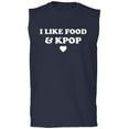 thumbnail image 1 of I Like Food & Kpop Adult Sleeveless Tee, 1 of 3