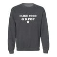 thumbnail image 1 of I Like Food & Kpop Crewneck Sweatshirt, 1 of 3