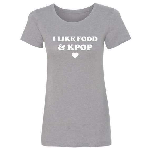 I Like Food & Kpop Womens crewneck tee