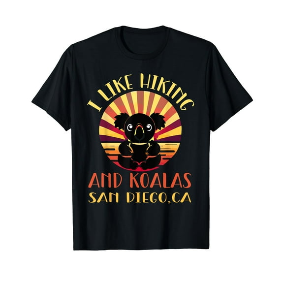 I Like Hiking & Koalas San Diego Ca - For Wildlife Zoo T-Shirt