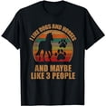 thumbnail image 1 of I Like Horses Dogs And Maybe Like 3 People retro Funny T-Shirt, 1 of 5