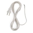 thumbnail image 1 of I Like That Lamp 8 Ft Silver Lamp Cord, Vinyl Covered Replacement Electrical Wire, DIY Repair for Table & Floor Lighting Fixtures, Polarized Molded Plug, UL Listed, 300 Volts, Safe in USA, 1 of 9