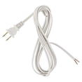 thumbnail image 1 of I Like That Lamp 8 Ft White Lamp Cord, Vinyl Covered Replacement Electrical Wire, DIY Repair for Table & Floor Lighting Fixtures, Polarized Molded Plug, UL Listed, 300 Volts, Safe in USA, 1 of 9
