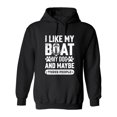 thumbnail image 1 of I Like MY Boat Sarcastic Humor Novelty Funny Men's Hoodies, 1 of 2