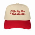 thumbnail image 1 of I Like My Men A Little Bit Older Hat, Funny Embroidered Trucker Cap with Statement Quote, Adjustable Snapback Baseball Hat for Women, Trendy Fashion Accessory and Gift Idea, 1 of 5