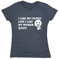 thumbnail image 1 of I Like My Coffee Sarcastic Humor Novelty Funny Women's Casual Tees, 1 of 3