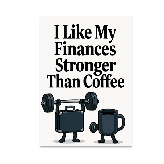 I Like My Finances Stronger Than Coffee - Finance Enthusiast - 13x19 Poster Print