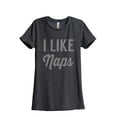 thumbnail image 1 of I Like Naps Women's Fashion Relaxed T-Shirt Tee Charcoal Grey Large, 1 of 3