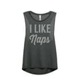 thumbnail image 1 of I Like Naps Women's Fashion Sleeveless Muscle Workout Yoga Tank Top Charcoal Grey 2X-Large, 1 of 3